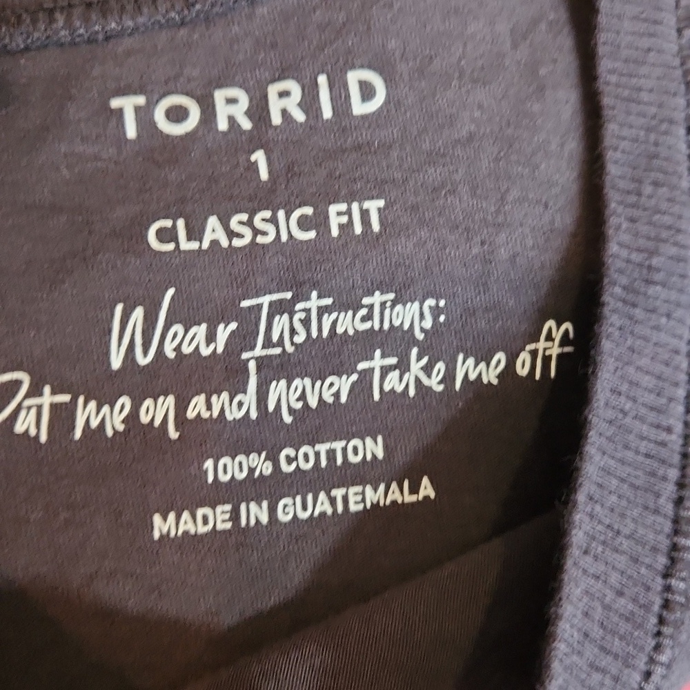 Torrid 100%Cotton Classic Fit Mushroom Graphic Tshirt - Picture 3 of 3